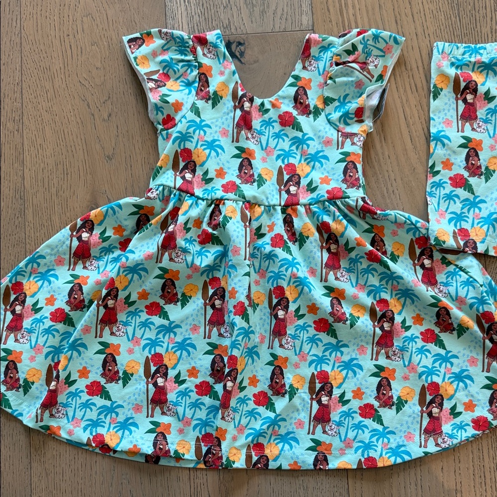 Disney Moana Kids Casual Dress Set - Picture 2 of 4